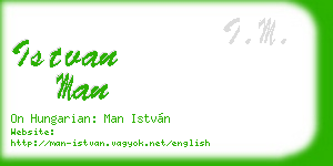 istvan man business card
